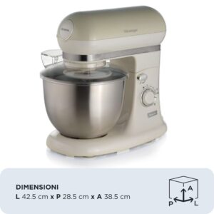 Máy trộn bột Ariete Vintage 1588 — tô 5,5 L, be — ảnh chi tiết 1