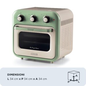 Nồi Chiên Không Dầu Và Lò Nướng Vintage Xanh Lá — ảnh chi tiết 1